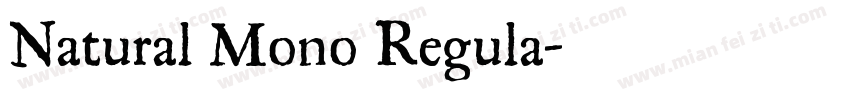 Natural Mono Regula字体转换